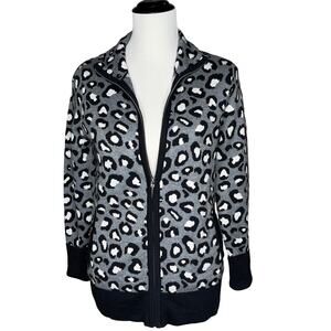 Rachel Zoe Leopard Front Zip Cardigan Sz Small NWT!!